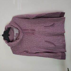 Sonoma cowl neck mauve purple space dyed heathered sweatshirt, pocket, Sz small